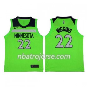 Män Minnesota Timberwolves Tröja Andrew Wiggins 22 Nike 2017-18 Grön Swingman
